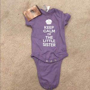 “Keep Calm I’m the Little Sister” onesie